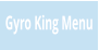 Gyro King Menu